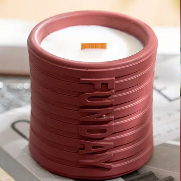Ribbed Walnut Lid Soy Wax Candle