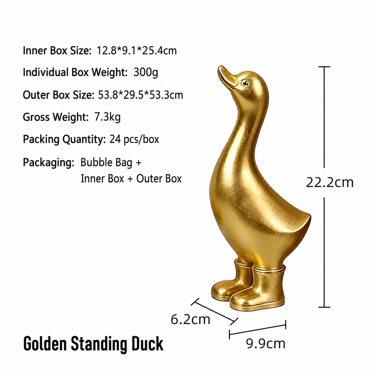 Resin Goose Figurine – Garden & Entryway Decorative Accent