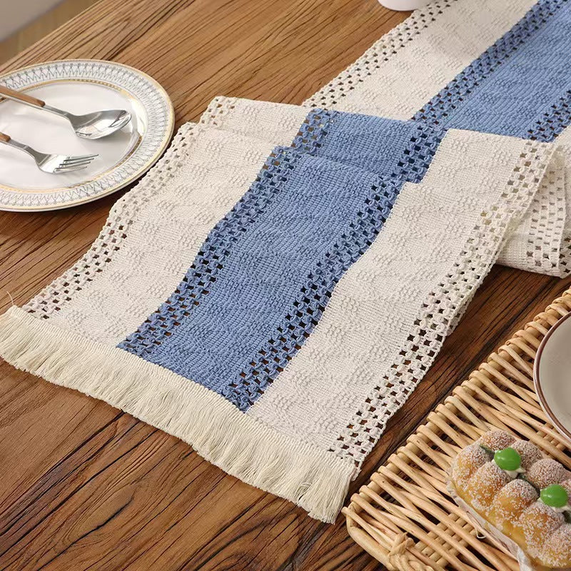 Striped Placemat with Jute Trim Decorative Table Mat