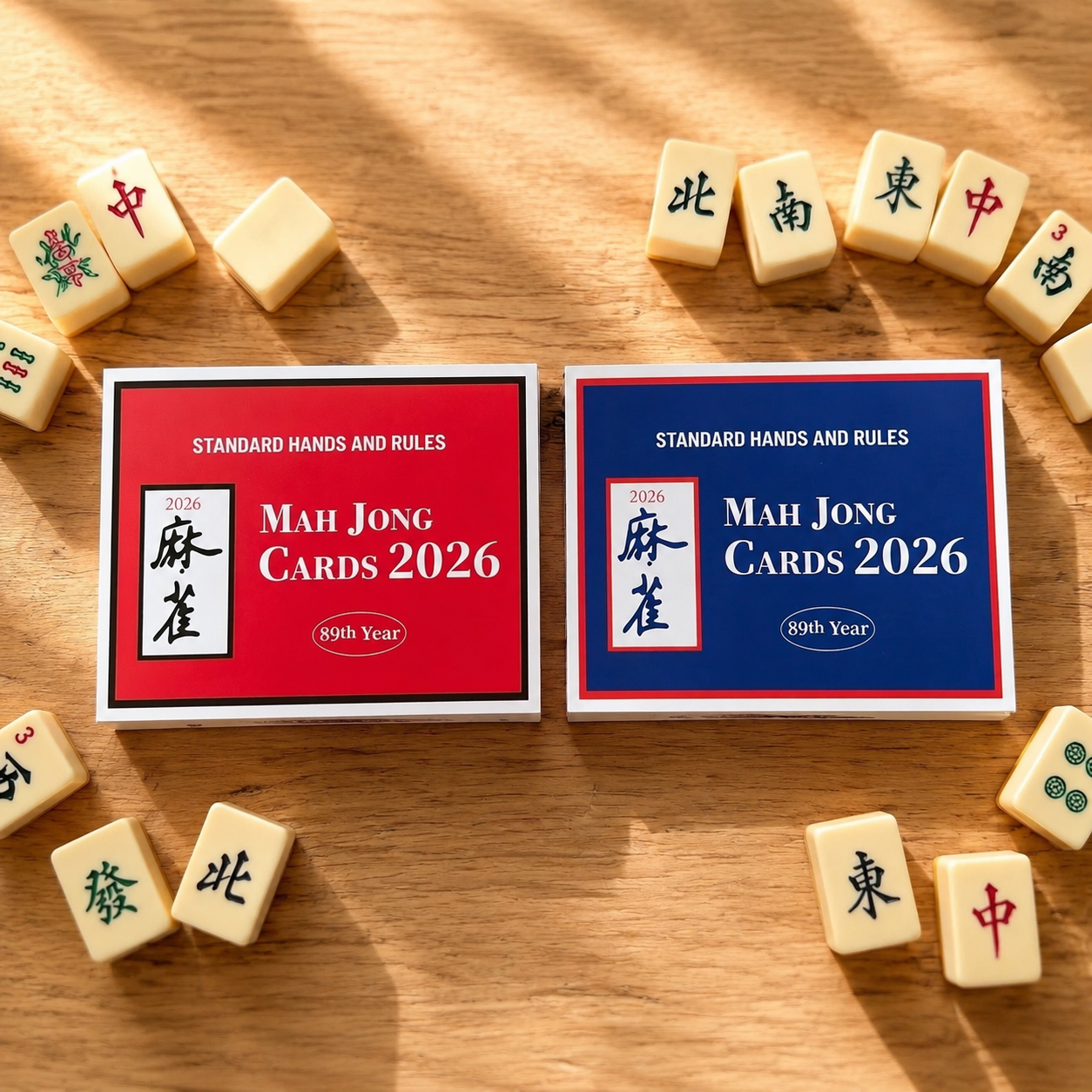 American Mahjong Instruction & Scoring Card Set – 4pcs Rule Guide Pack