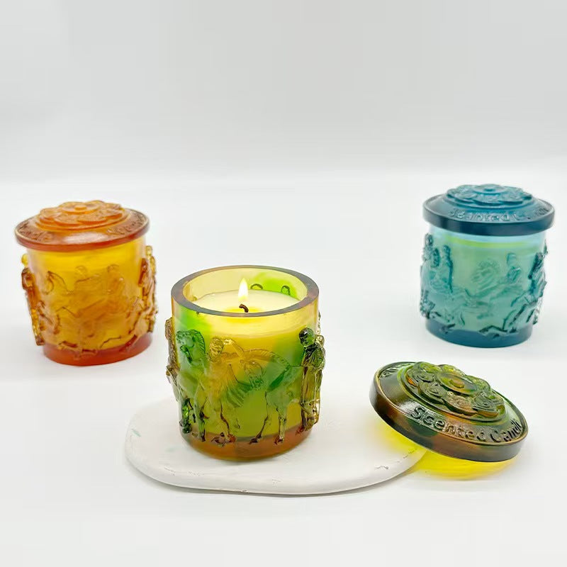 Art Glass Cup Soy Wax Scented Candle