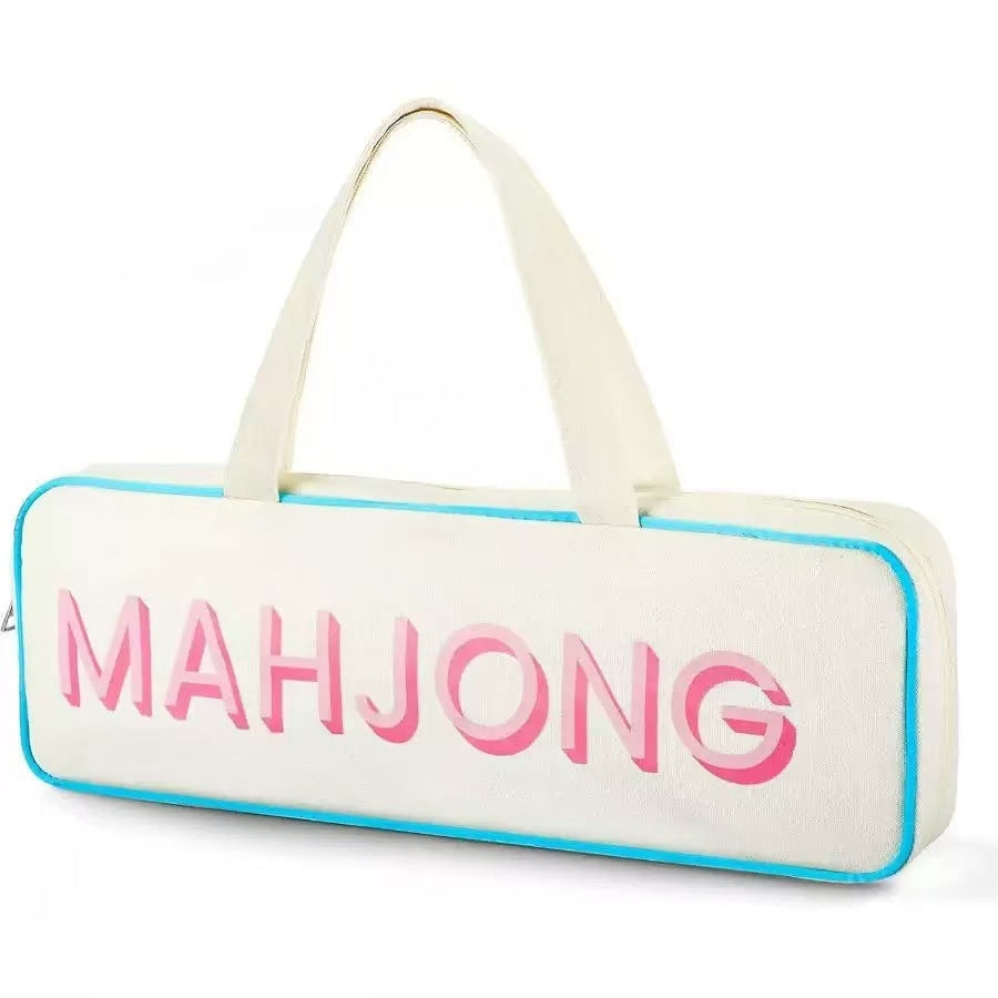 Mahjong Tile Storage Bag – Oxford Fabric Portable Game Set Organizer with Tassel Design