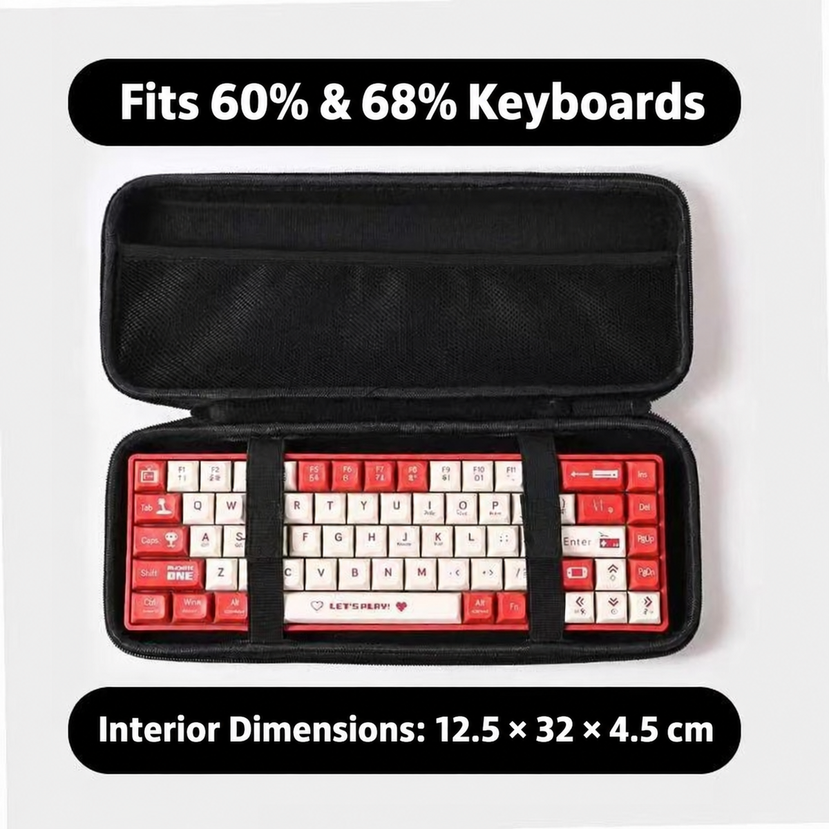Portable Hard Shell Keyboard Carrying Case – 68/87-Key Mechanical Keyboard Storage Bag