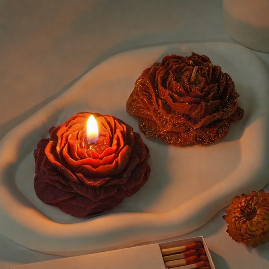 Rose Shape Low Temperature Soy Wax Candle