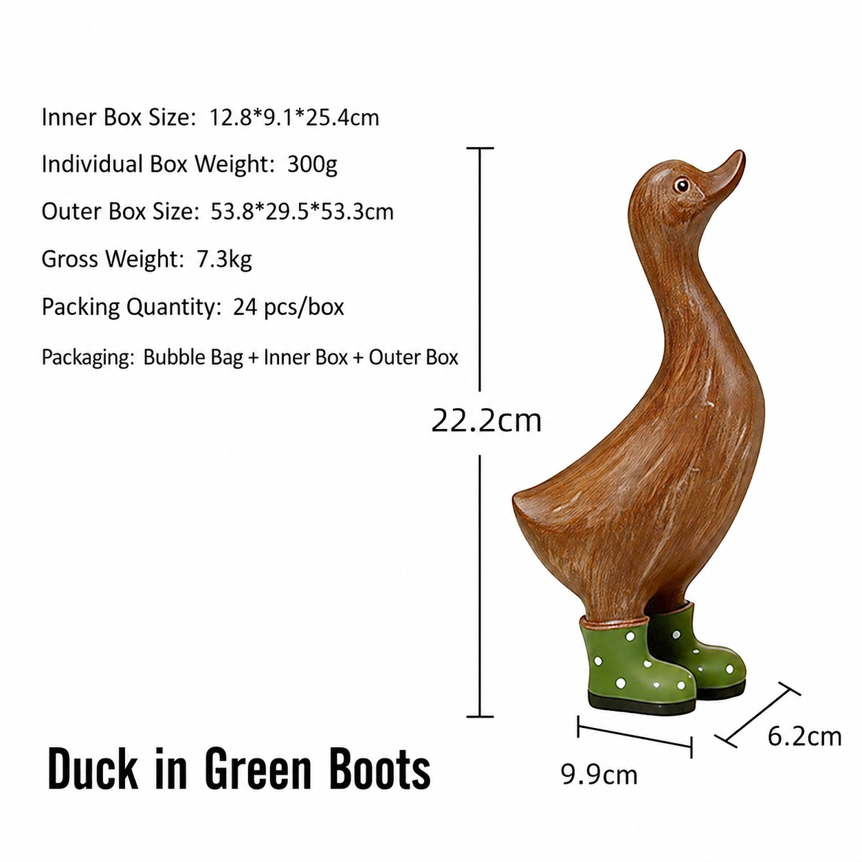 Resin Goose Figurine – Garden & Entryway Decorative Accent