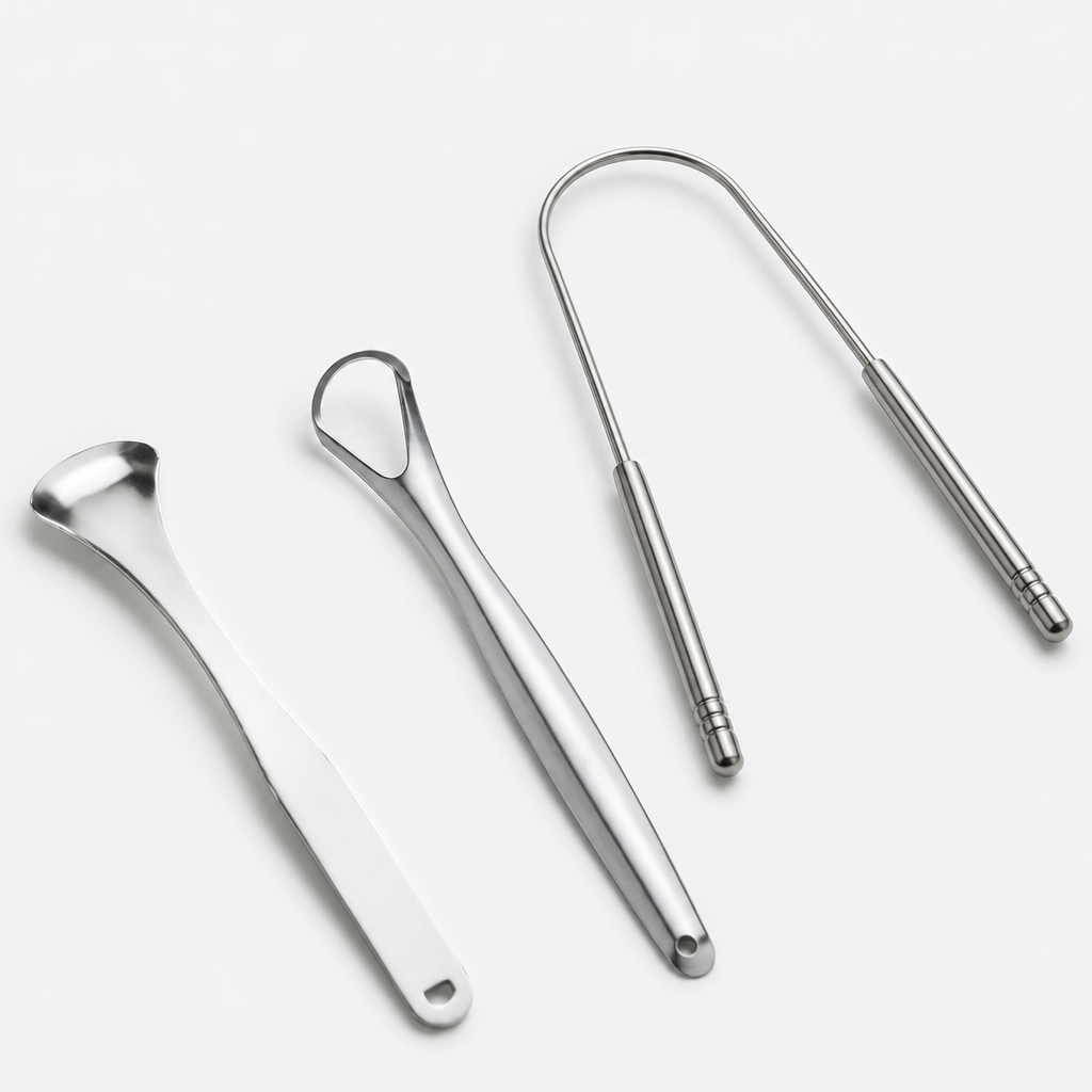 304 Stainless Steel Tongue Cleaner – Bad Breath Remover, Tongue Scraper for Oral Hygiene