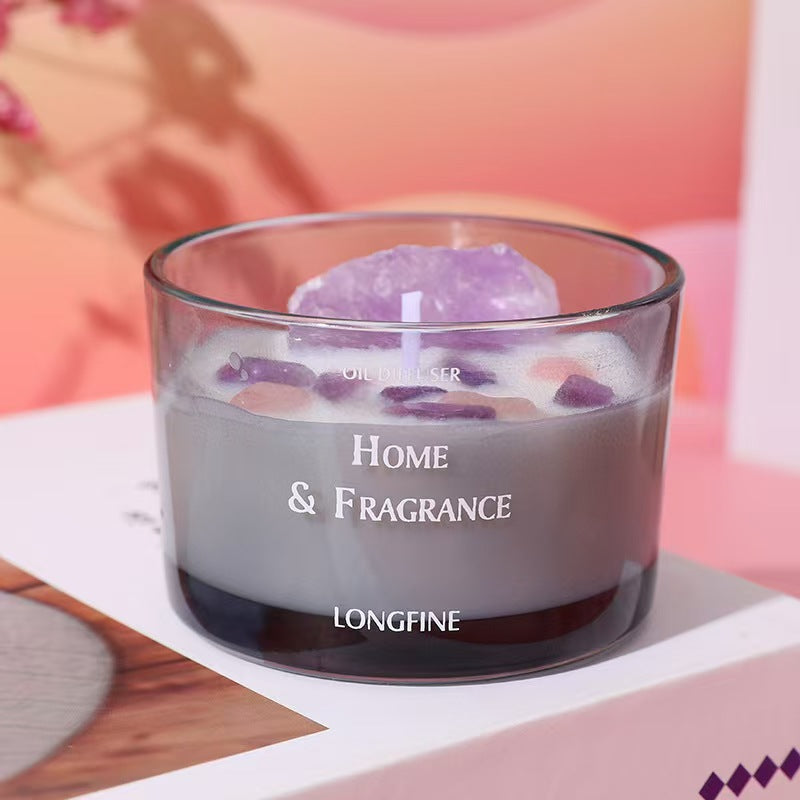 Langfine Crystal Glass Cup Scented Candle
