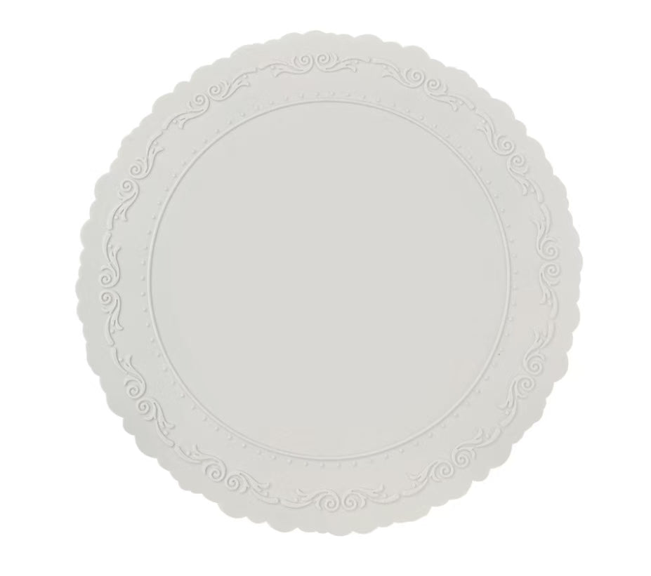 Retro Embossed Silicone Placemat Non Slip Heat Resistant Table Mat Vintage Style Dining Table Protector