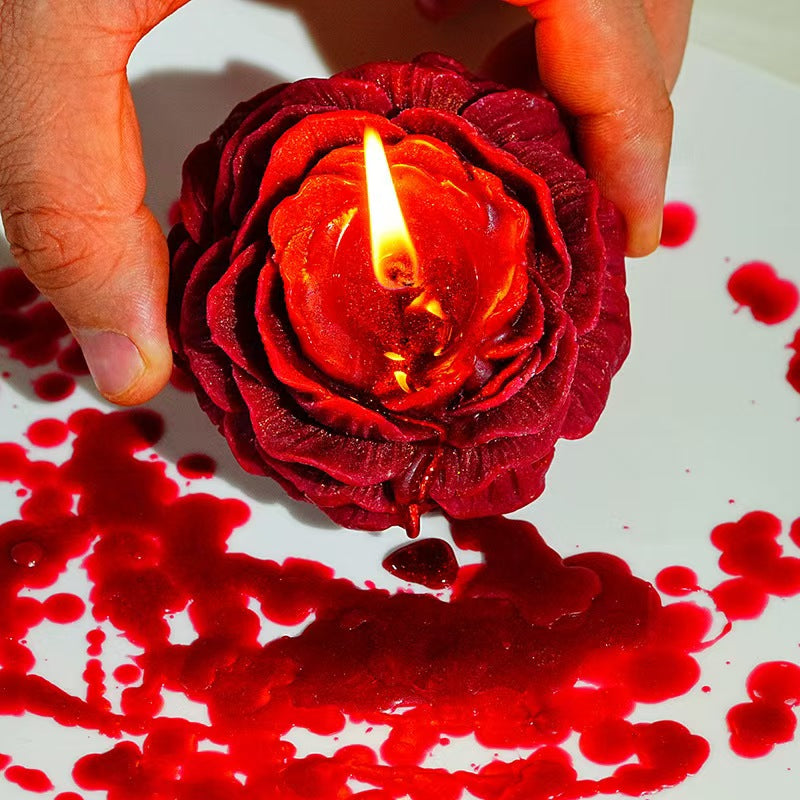Rose Shape Low Temperature Soy Wax Candle