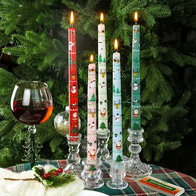 25cm Christmas Taper Candles – Set of 2