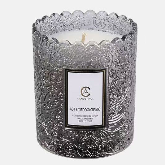 Embossed Glass Scented Candle