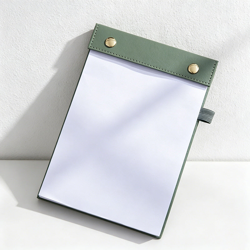 A5 Clipboard Notepad – Refillable Writing Pad with Pen Loop (150 Sheets)
