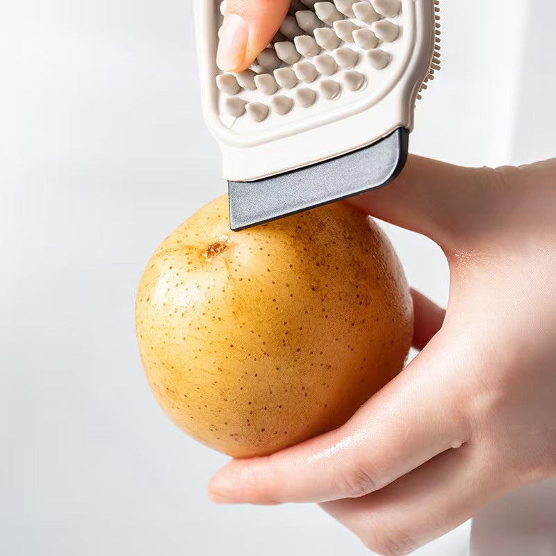 Flexible Fruit & Vegetable Cleaning Brush, Multi-Purpose Silicone Kitchen Scrubber Tool