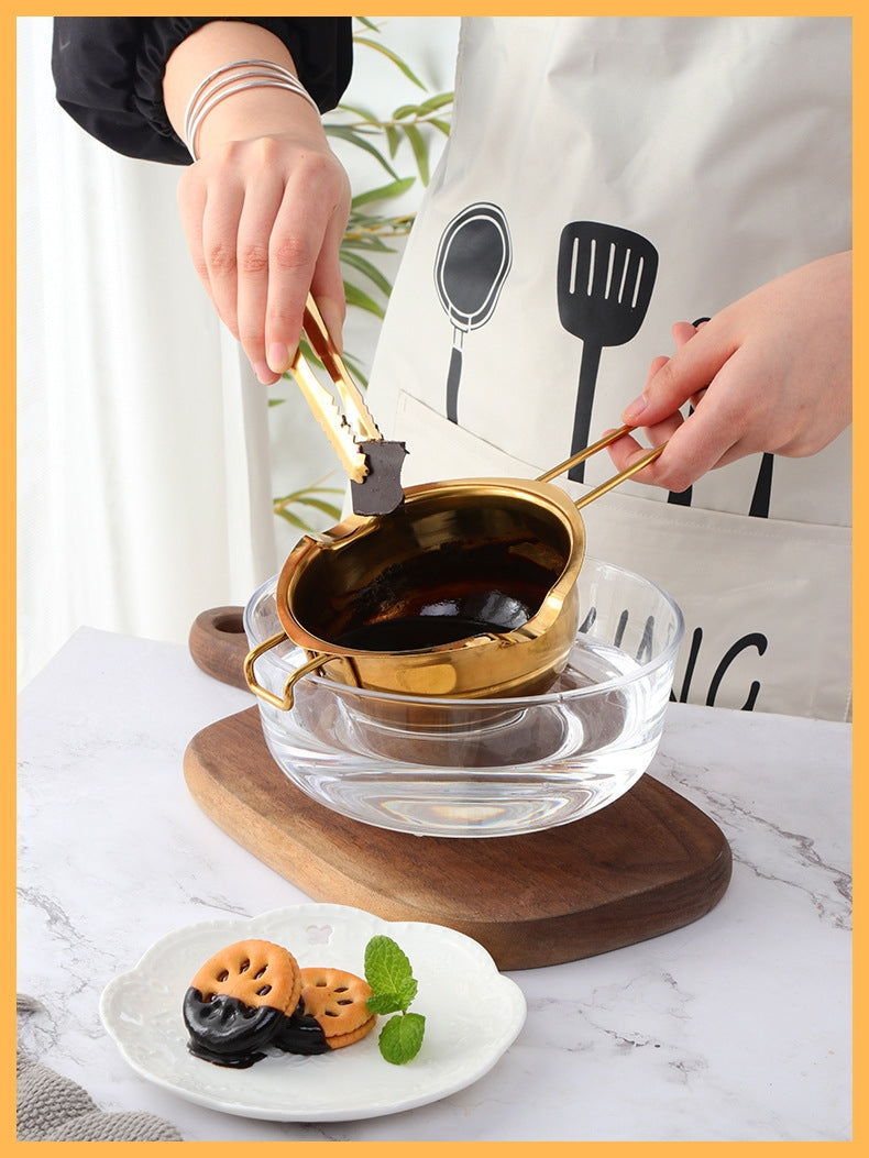 Stainless Steel Cheese Melting Pot – Mini Butter Warmer Sauce Pan with Long Handle for Kitchen Cooking