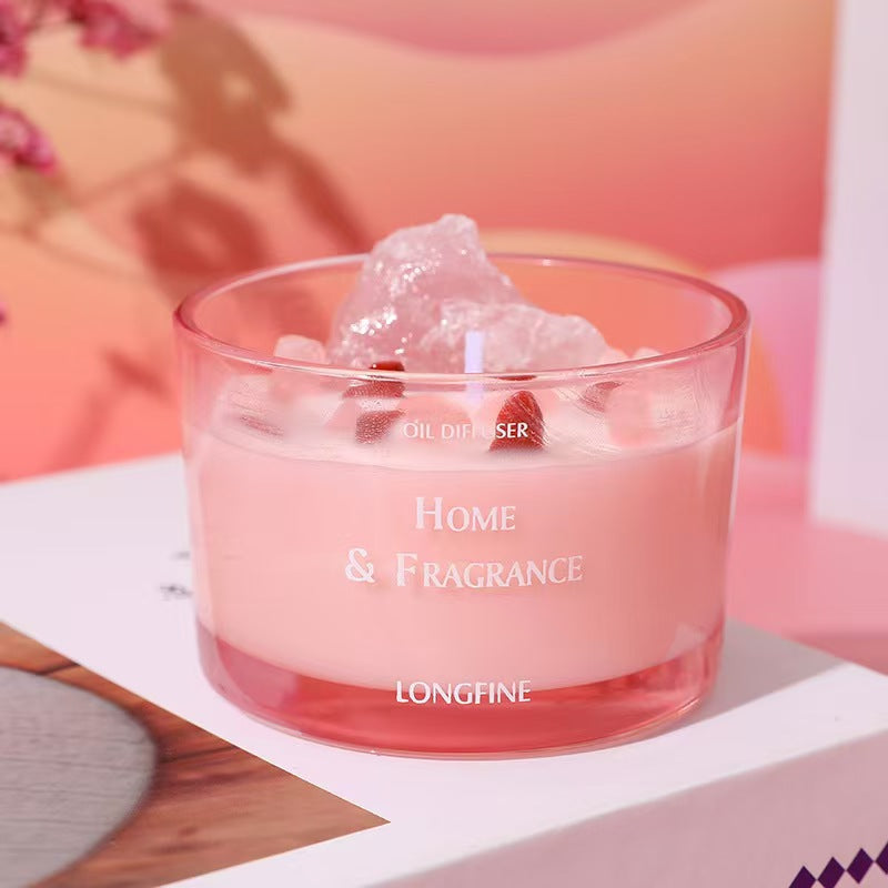 Langfine Crystal Glass Cup Scented Candle