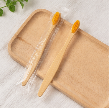 Disposable Bamboo Toothbrush – Eco-Friendly Soft Bristle Travel Toothbrush for Hotels, B&Bs, Guest Houses & Home Use
