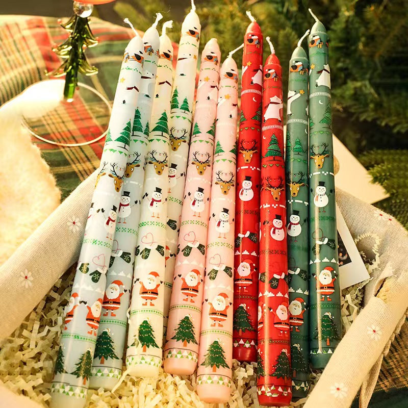 25cm Christmas Taper Candles – Set of 2