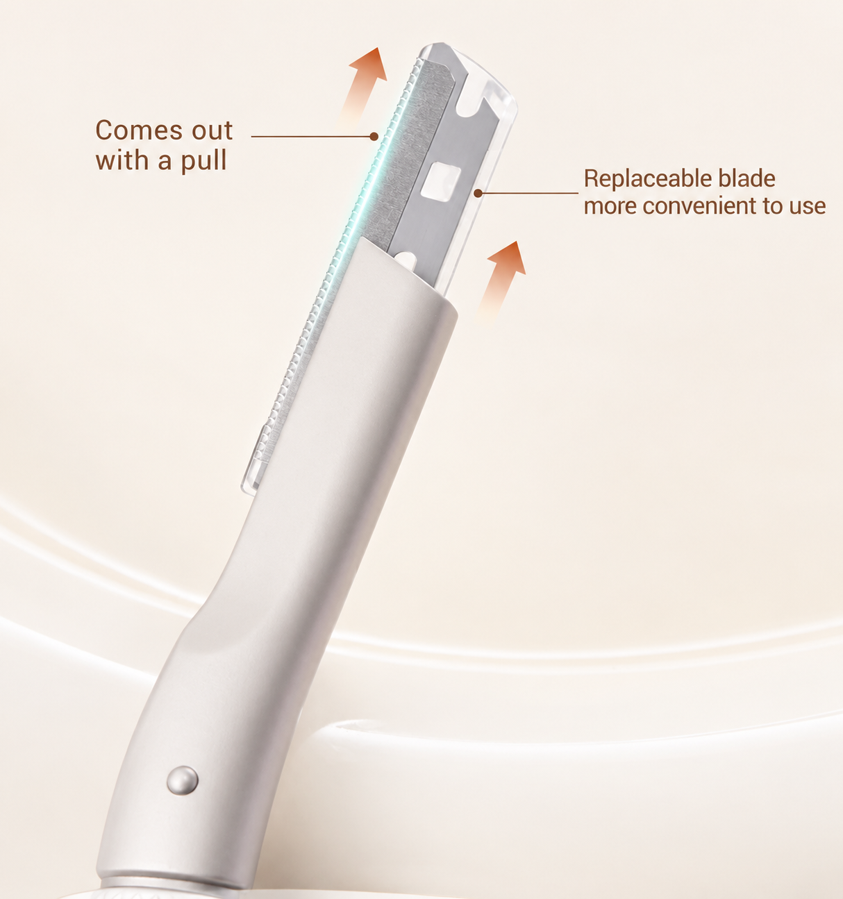 Replaceable Blade Metal Eyebrow Razor