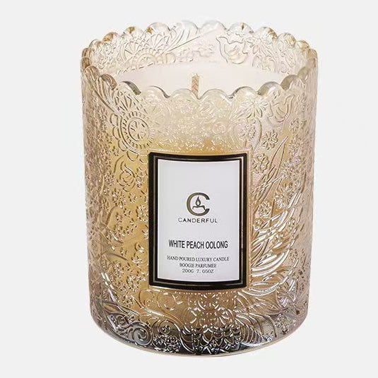 Embossed Glass Scented Candle
