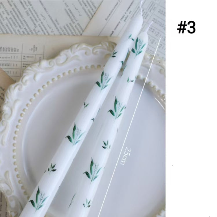 25cm Printed Taper Candles– Set of 2