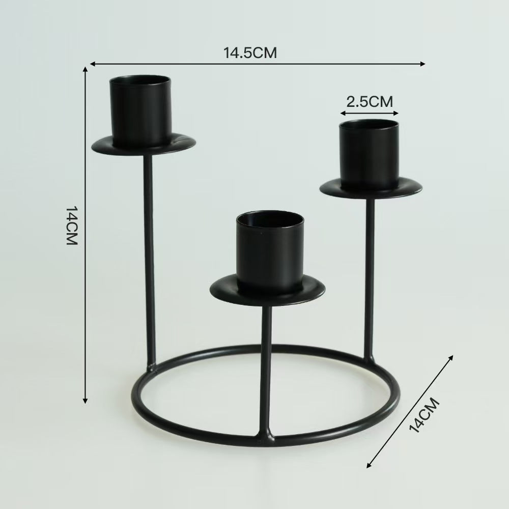 Candle Decor, Three-Headed Candleholder for Ambient Lighting