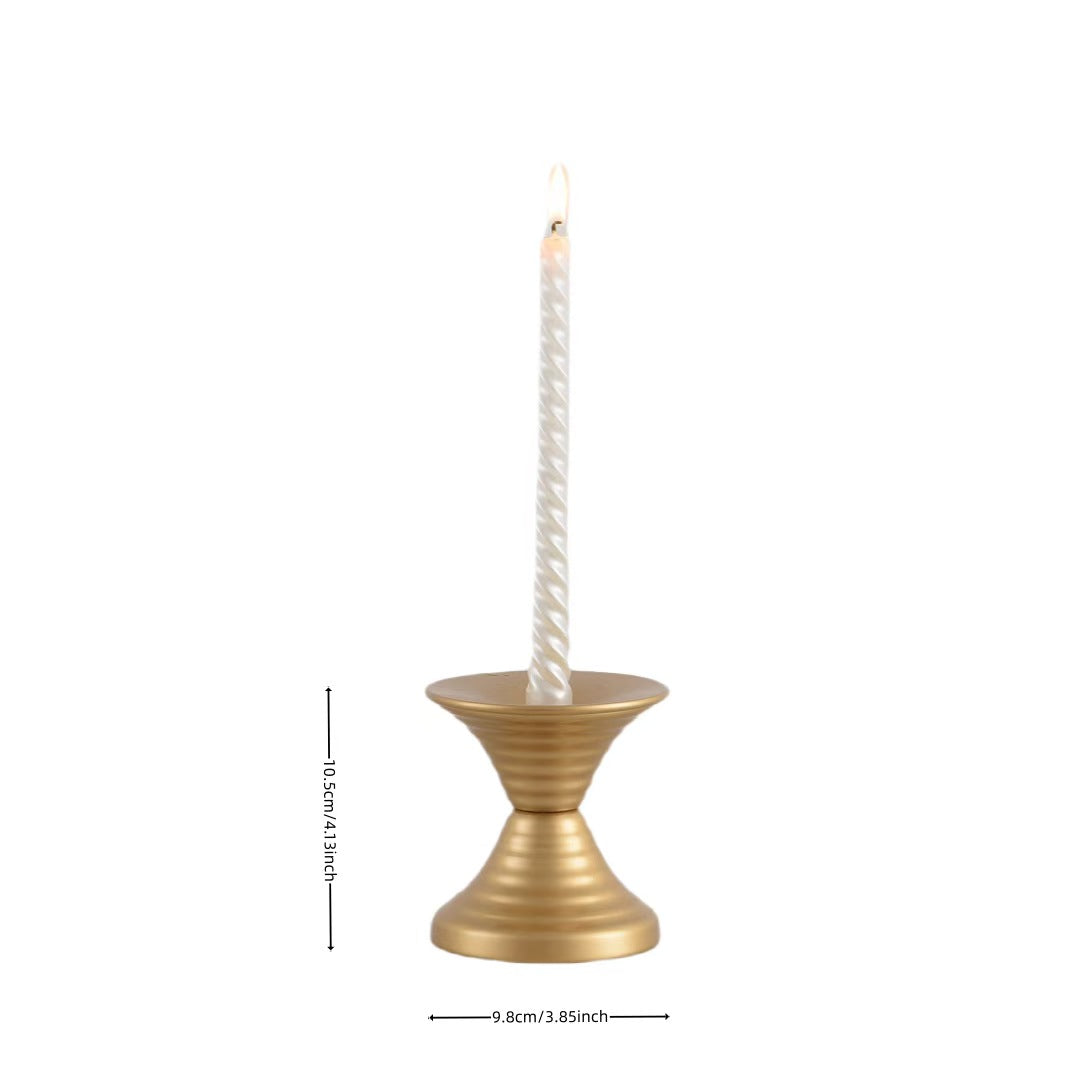Twisted Thread Candleholder Birthday Party Decor, Heavy Duty Exquisite Iron Ornament