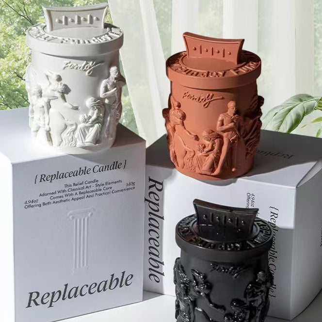 Embossed Resin Cup Scented Candle