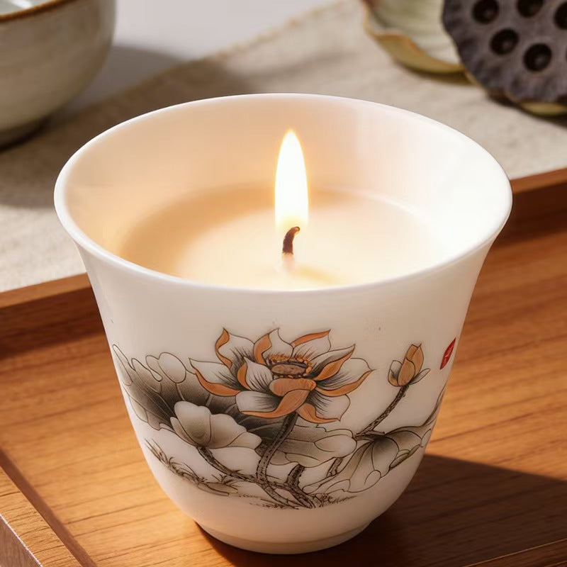 White Ceramic Scented Candle