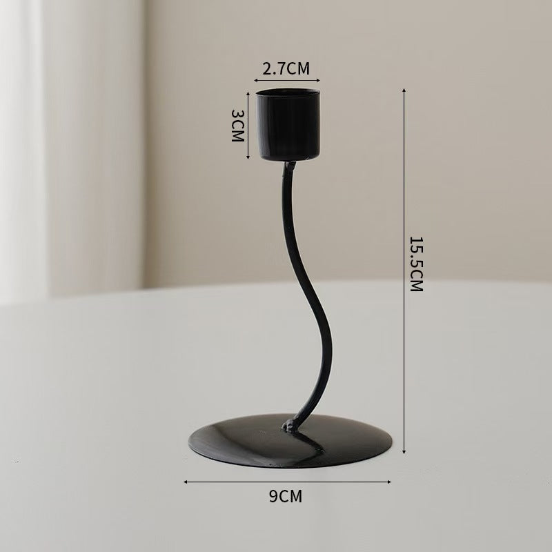 Luxe Iron Candleholder Set for Dining Table Decoration