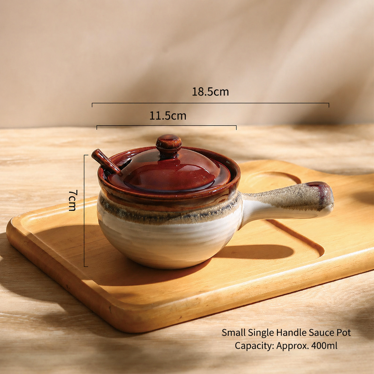 Vintage Ceramic Condiment Jar with Lid – Kitchen Spice & Oil Container