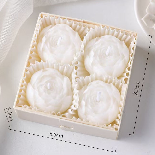 Peony Flower Scented Candle Set