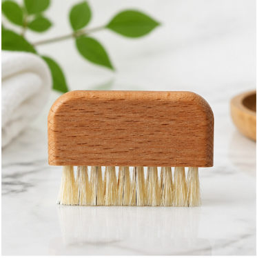 Solid Wood Pure Bristle Nail Brush Gap Cleaning Tool Hand Washing Nail Brush Surface Cleaner Stain Remover Manicure Brush