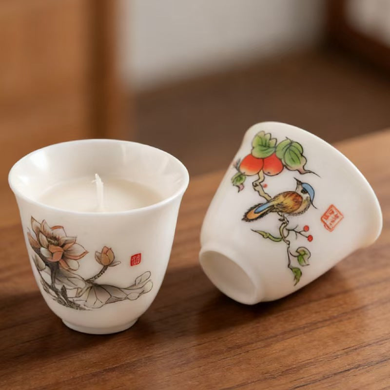 White Ceramic Scented Candle