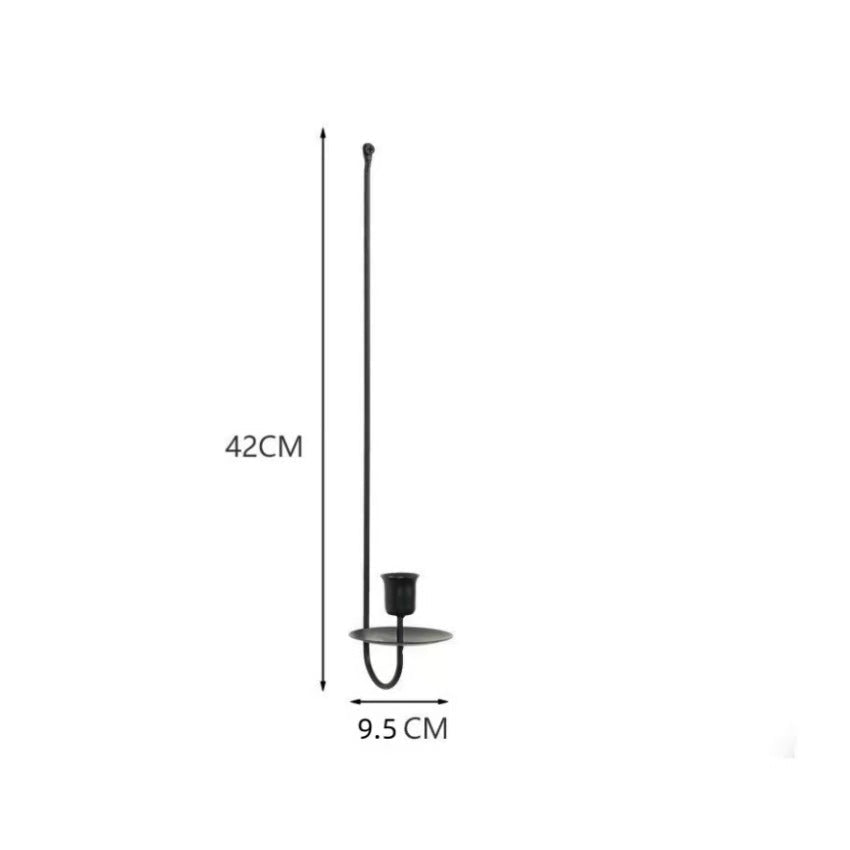Minimalist Wall Mounted L Shape Iron Candleholder Set, Heavy Duty Exquisite Decor