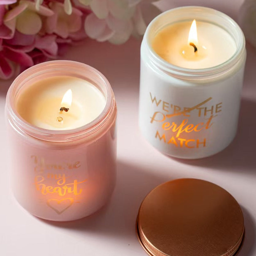LED Carved Soy Wax Romantic Candle