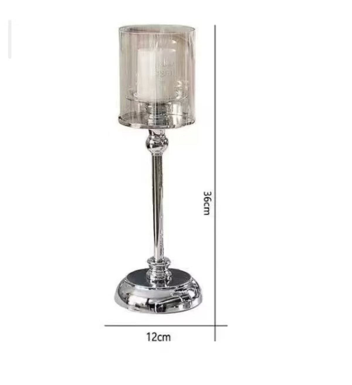 Glass Candleholder Aromatherapy Candle Decor, Alloy Accent