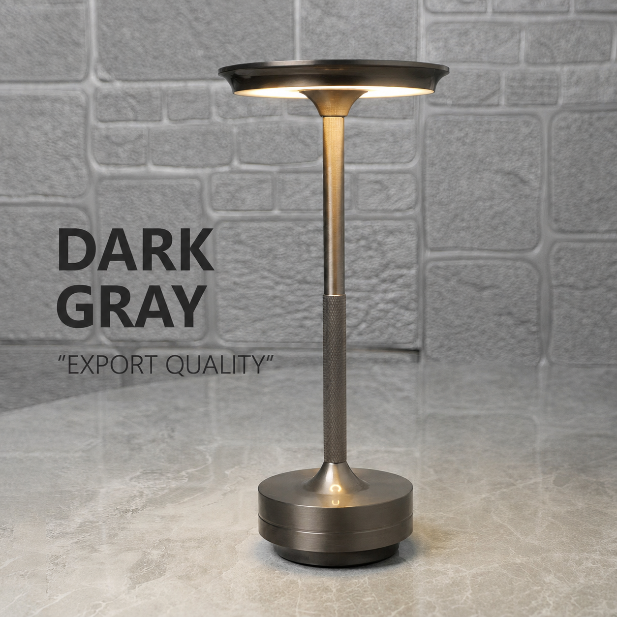 Aluminum Touch Table Lamp – USB Rechargeable Minimalist Desk Light