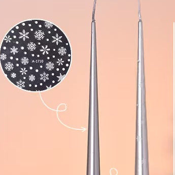 35cm Snowflake Taper Candle – Set of 2
