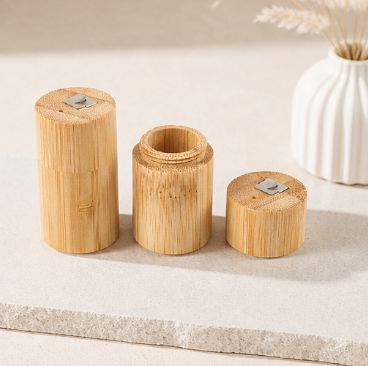 Bamboo Dental Floss Container – Portable Bamboo Floss Pick Storage Box Eco-Friendly Holder