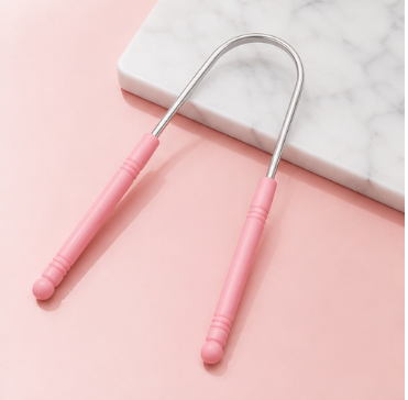 U-Shaped Tongue Scraper Stainless Steel Oral Cleaner Tongue Brush Bad Breath Remover
