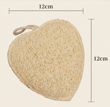 Natural Loofah Bath Scrubber – Cartoon Shower Sponge with Hanging Strap, Exfoliating Body Wash Pad for Adults & Kids