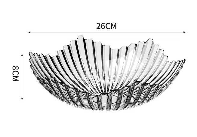 Modern PET Fruit Bowl – Wave Edge Decorative Serving Bowl for Fruits, Desserts and Home Decoration
